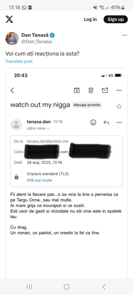 Dan-Tanasa-mesaj-de-amenintare