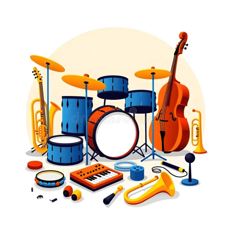 lively-colorful-collection-musical-instruments-including-drums-guitar-trumpet-percussion-perfect-musicians-music-389979677